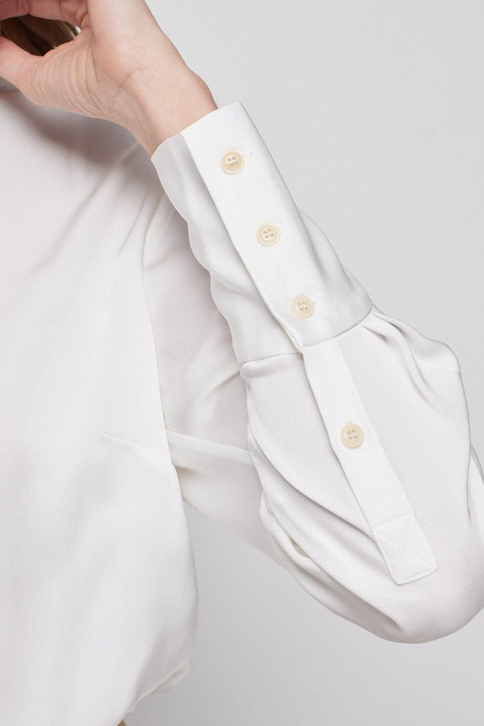 Silk Shirt with Neck Tie - Abbie JamesXSBlouseGradual CollectionShirt